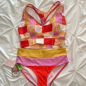 Colorful Striped Bikini Set